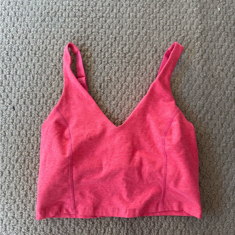 Beyond Yoga Spacedye Always On Cropped Tank in Bright Persimmon Heather